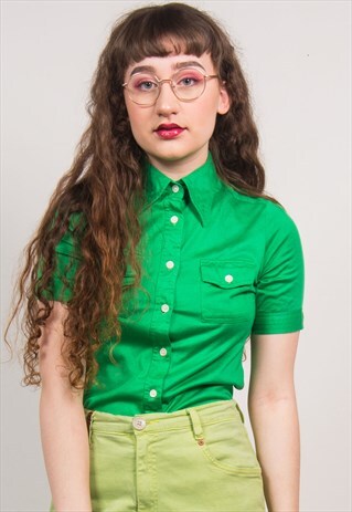 VINTAGE 70'S GREEN SHIRT