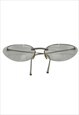 Chanel Glasses Frames Rimless Clear Silver Oval Cat Eye Y2K