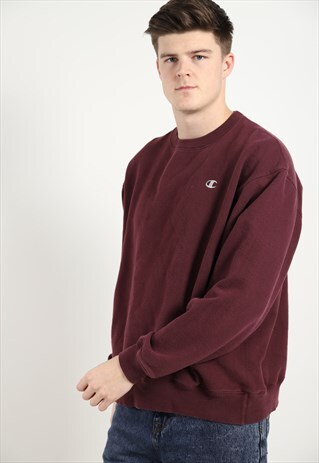 VINTAGE CHAMPION SMALL LOGO SWEATSHIRT BURGUNDY