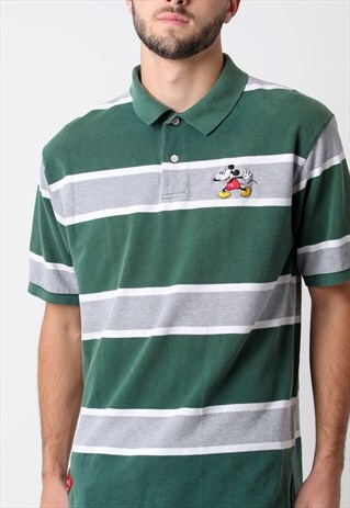 VINTAGE DISNEY EMBROIDERED MICKEY MOUSE SMALL LOGO POLO SHIR