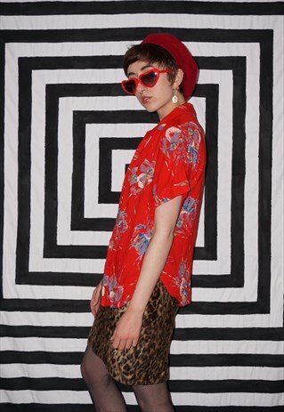VINTAGE 80'S FLORAL SHIRT