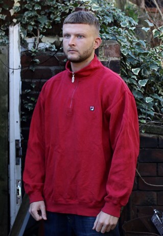 VINTAGE FILA QUARTER ZIP SWEATSHIRT LARGE