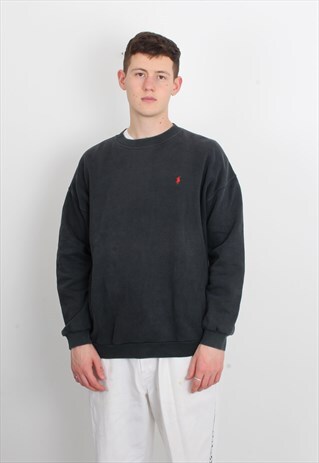 VINTAGE POLO RALPH LAUREN SWEATSHIRT BLACK