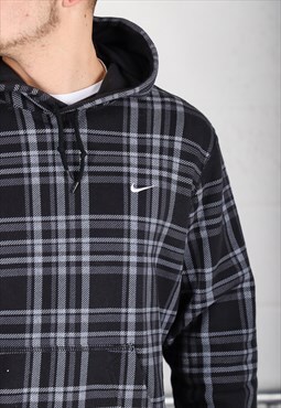 Vintage Nike Hoodie in Black Pullover Lounge Jumper Medium