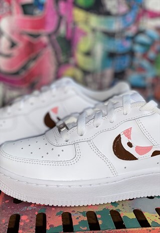 NIKE CUSTOM NIKE AIR FORCE 1 - MILKSHAKE SOCK SET