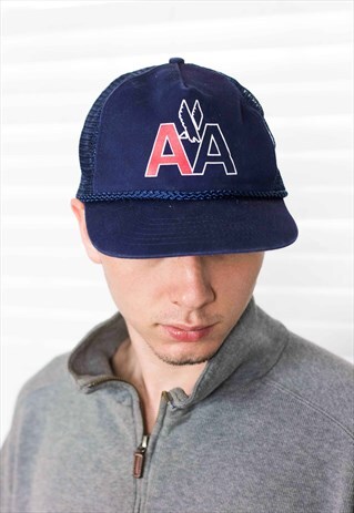 VINTAGE AA TRUCKER CAP LOGO 90S ONE SIZE 2.4