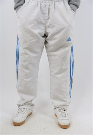 VINTAGE ADIDAS WHITE TRACKSUIT BOTTOMS