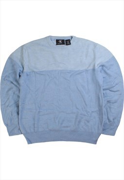 Vintage  Calvin Klein Sweatshirt Knitted Crewneck Blue