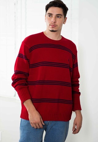 VINTAGE POLO RALPH LAUREN SWEATER JUMPER LOGO 90S XL 24.9