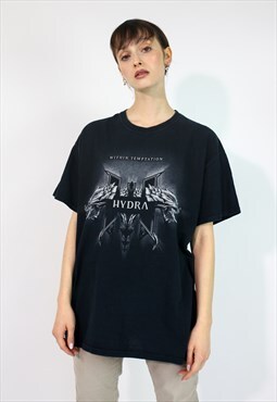 Vintage 90's Hydra Short Sleeve T-shirt in Black Large