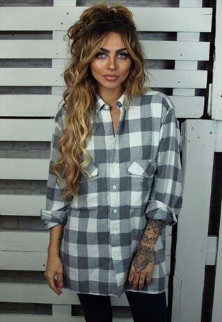 CHECKED VINTAGE 90'S FLANNEL UNISEX SHIRT