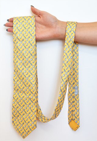 VINTAGE HERMES BUTTON SILK TIE