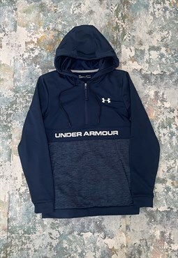 Navy Blue Under Armour Spell Out Hoodie 