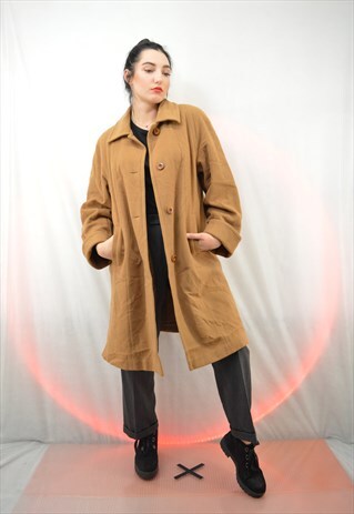VINTAGE OVERSIZE BROWN COAT
