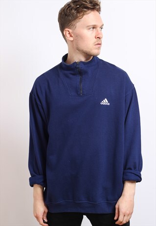 VINTAGE ADIDAS HALF ZIP SWEATSHIRT