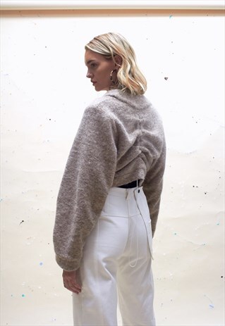 WOOL CARDIGAN IN BEIGE