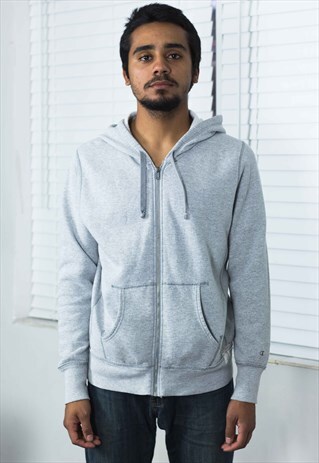 VINTAGE CHAMPION HOODIE SWEATSHIRT LOGO 90S L 16.7