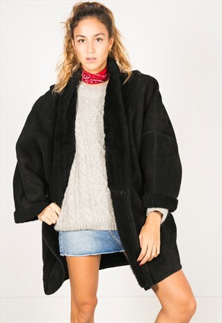 VINTAGE 80S WINTER SHEEPSKIN COAT / R027