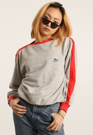 VINTAGE PUMA EMBROIDERED LOGO SWEATSHIRT