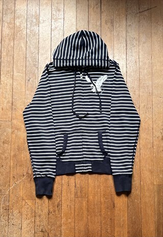 AMERICAN EAGLE OUTFITTERS STRIPED ZIP UP HOODIE