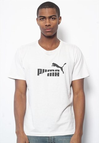 VINTAGE PUMA BIG LOGO T-SHIRT RED