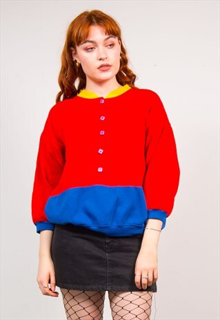 VINTAGE 90'S COLOUR BLOCK SWEATSHIRT
