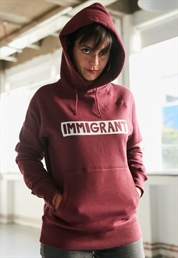 Burgundy raglan hoodie