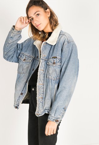VINTAGE 80S WRANGLER WINTER SHEEPSKIN JACKET / R3200C404