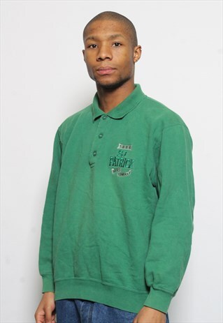 VINTAGE BEST COMPANY ST PATRICK COLLARED SWEATSHIRT GREEN