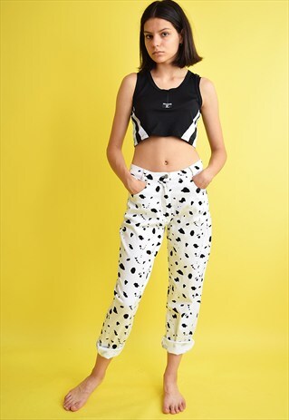 90'S RETRO REGULAR WAIST STRAIGHT CUT MONOCHROME DENIM JEANS