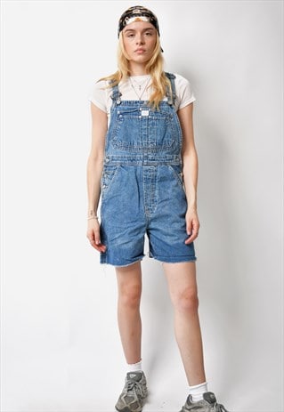 Vintage Calvin Klein denim short dungaree Y2K hip hop style