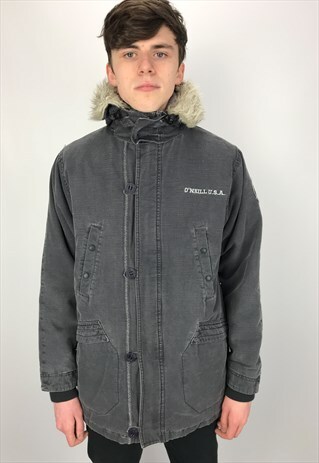 VINTAGE O'NEILL INSULATED FUR HOOD PARKA COAT