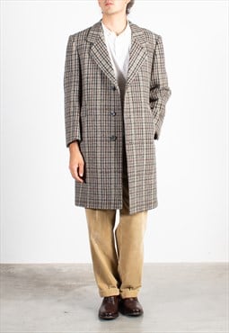 Men's Barberini Moessmer Colorful Check Tweed New Wool Coat