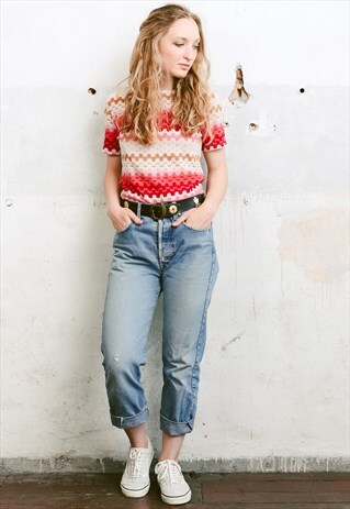 VINTAGE 90S STRIPED LACE T-SHIRT