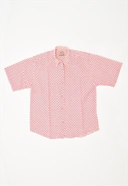 Vintage Shirt Short Sleeve Polka Dot Pink
