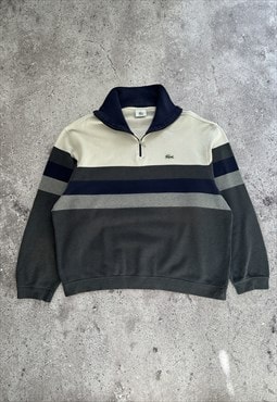 Vintage Lacoste Half Zip Sweatshirt Jumper Pullover