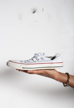 Vintage Converse Low Top Trainers White Size UK 8.5