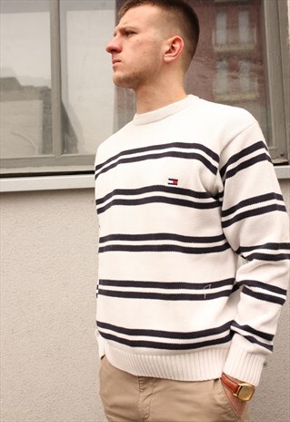 RARE VINTAGE TOMMY HILFIGER STRIPES SWEATER