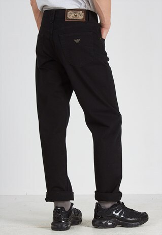 VINTAGE BLACK ARMANI DENIM JEANS
