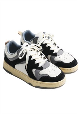 Skate shoes low-top sneakers breathable trainers in black