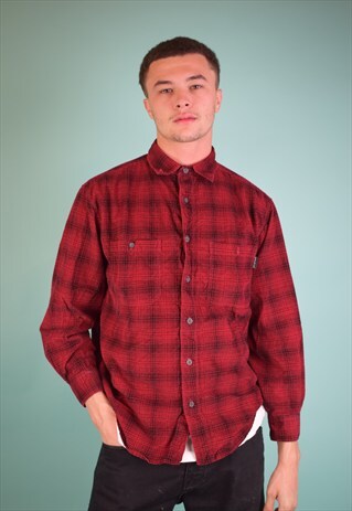 VINTAGE 90'S CORDUROY CHECKED SHIRT
