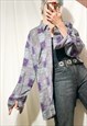 VINTAGE SHIRT 80S CRAZY PATTERN OVERSIZED UNISEX SHIRT