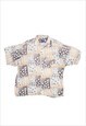 EURO CLUB Hawaiian Shirt Cream Short Sleeve Mens XL