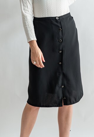 VINTAGE 80S PENCIL SKIRT WITH BUTTON UP FRONT
