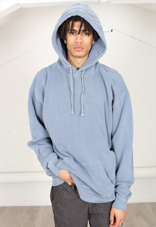 COSMIC SAINT CHAMBRAY BLUE WASHED UNISEX HOODY