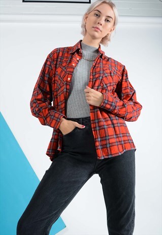 DICKIES DICKIES FLANNEL SHIRT IN RED.