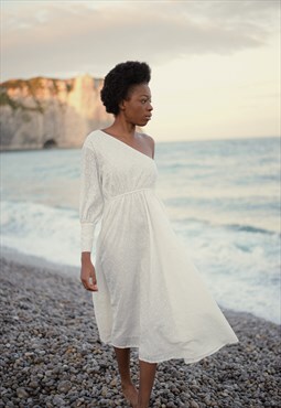 One Sleeve Cotton Dress