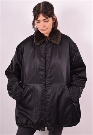SERGIO TACCHINI WOMENS VINTAGE JACKET XXL BLACK 90S