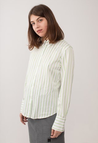 WHITE STRIPPED ORGANIC COTTON SHIRT
