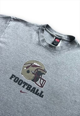 Nike tshirt American football graphic tee grey vintage Y2K